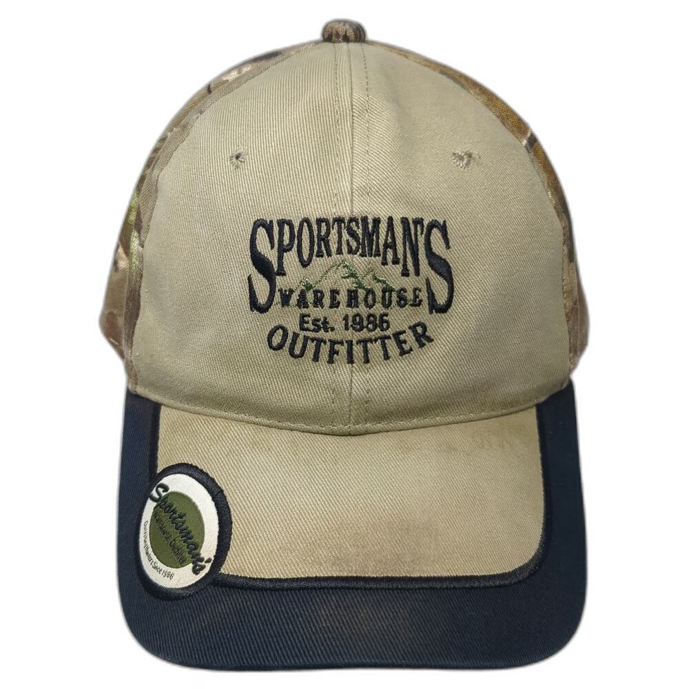 Sportsman's Warehouse Baseball Cap Beige One Size Camo Strapback Hat Outfitter